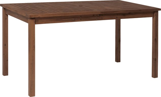 Skillman Dark Brown Outdoor Dining Table