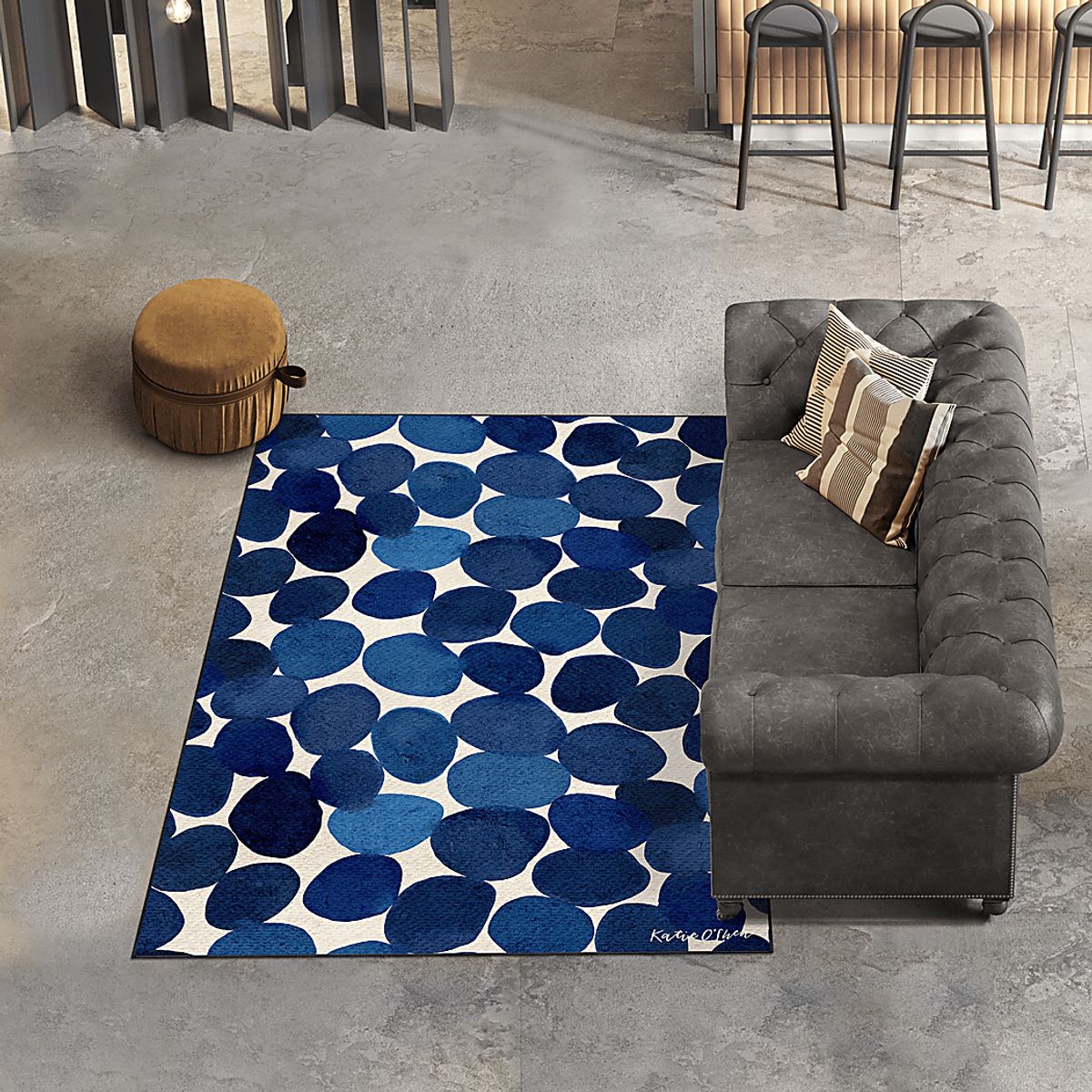 Skybloom Dark Blue,Light Blue,White Rugs | Rooms to Go