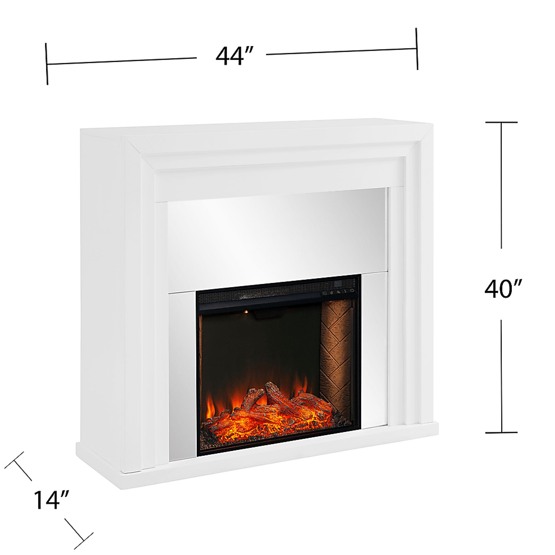Skyflower III White 44 in. Console With Smart Electric Fireplace - Image 9