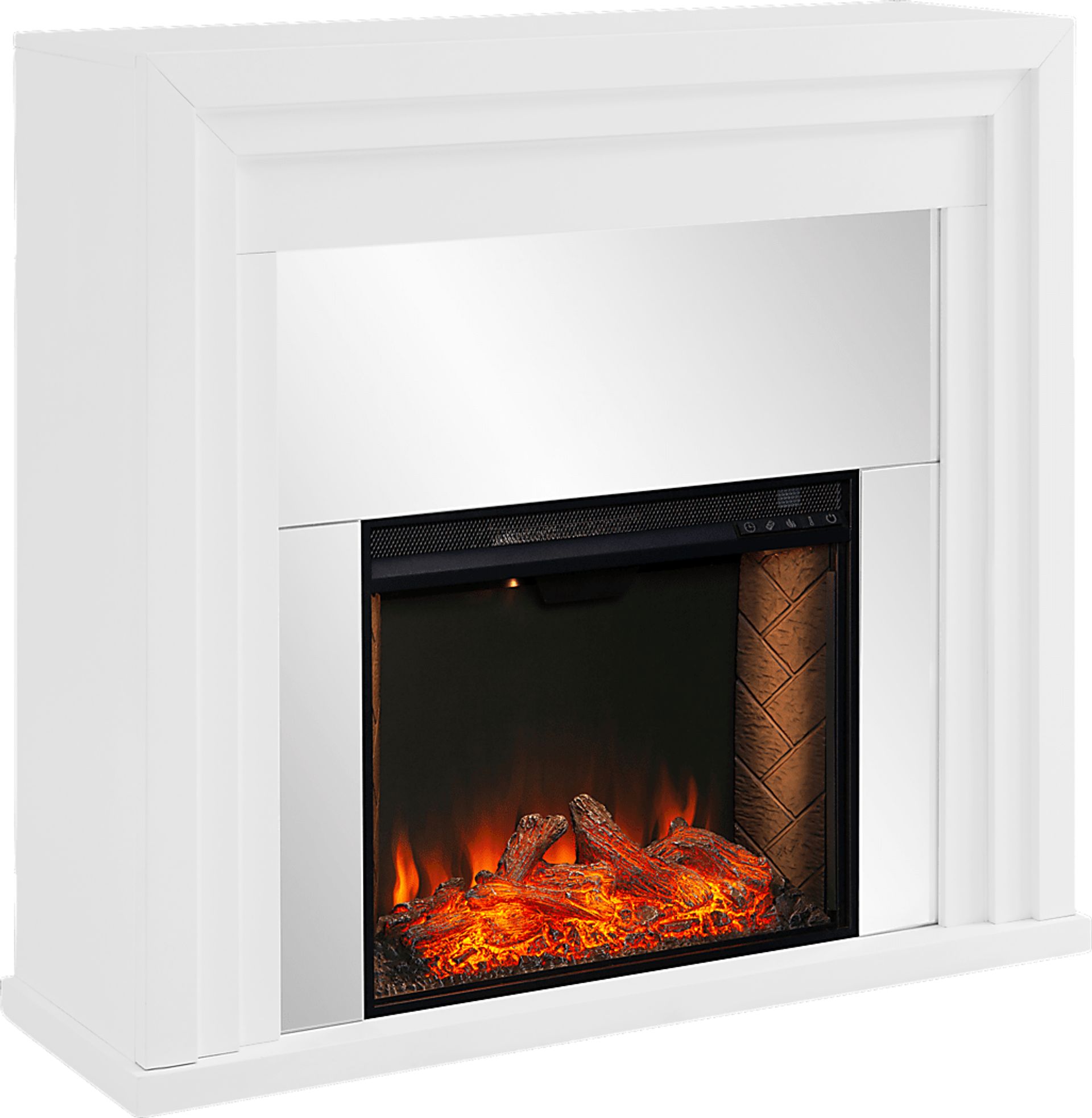 Skyflower III White 44 in. Console With Smart Electric Fireplace - Image 1