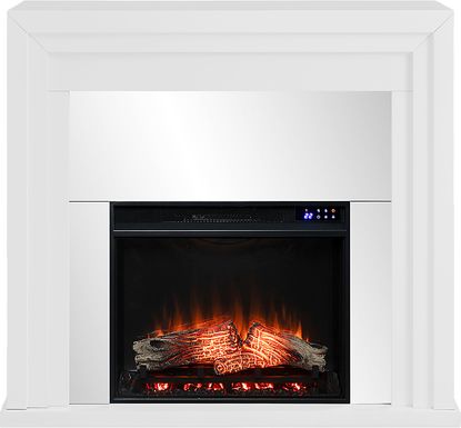 Skyflower IV White 44 in. Console With Touch Panel Electric Fireplace