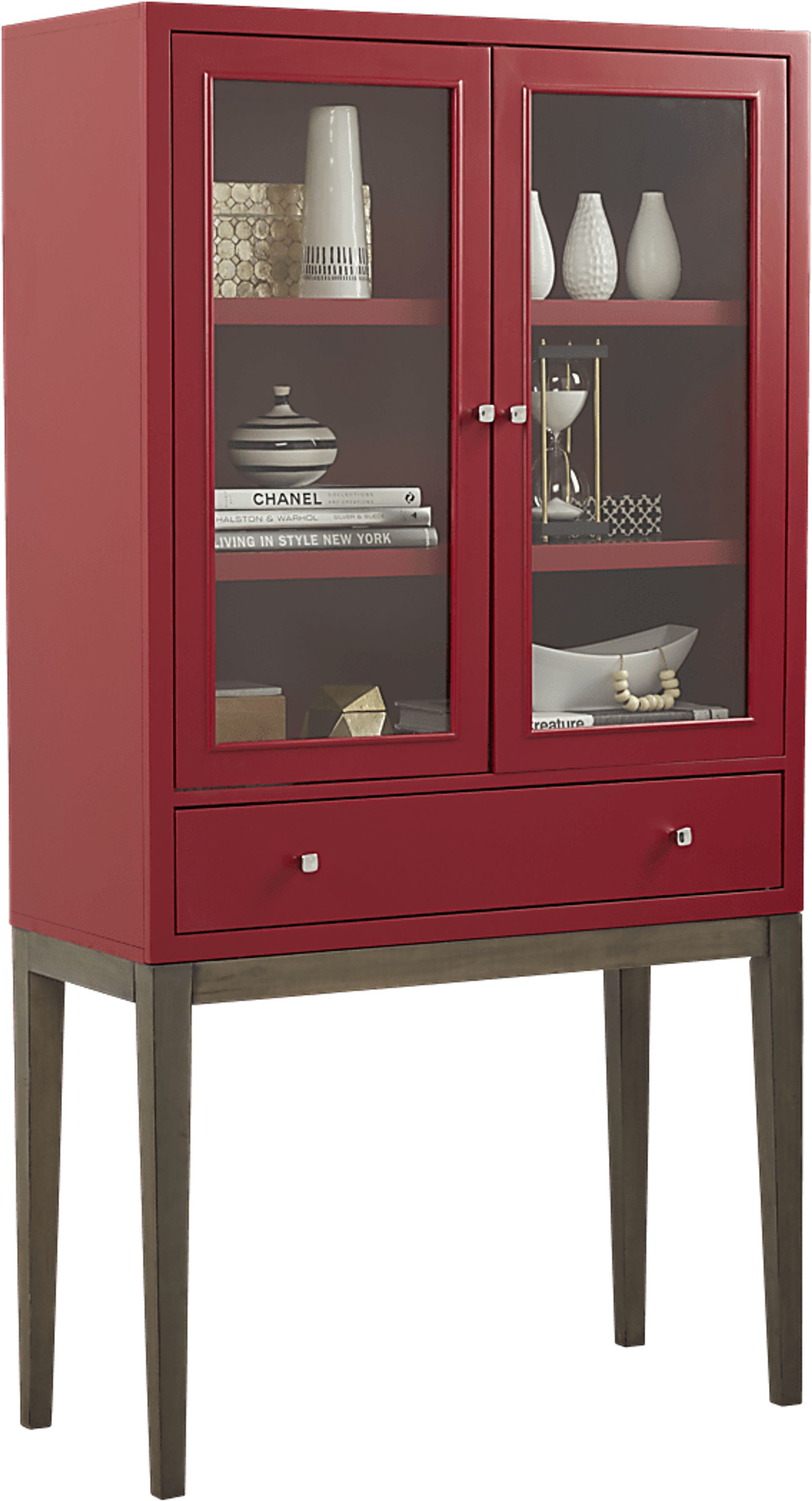 Skyler Crimson Display Cabinet - Image 1