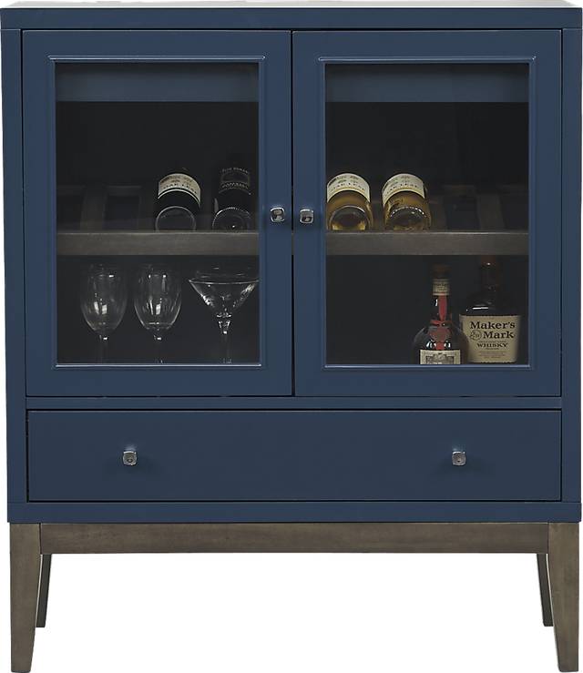 Skyler Navy Wine Cabinet - Thumbnail - Image 2