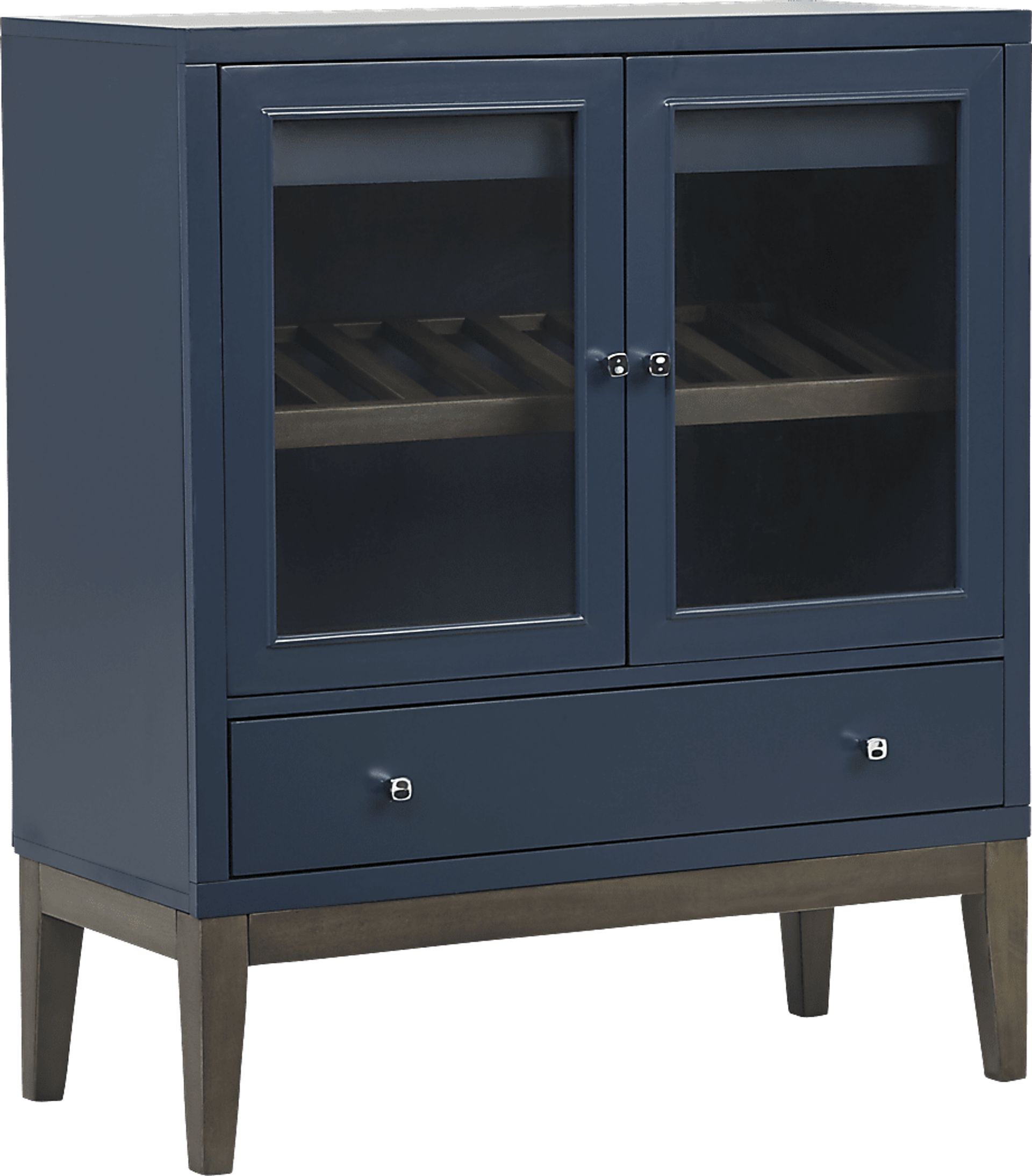 Skyler Navy Wine Cabinet - Image 1
