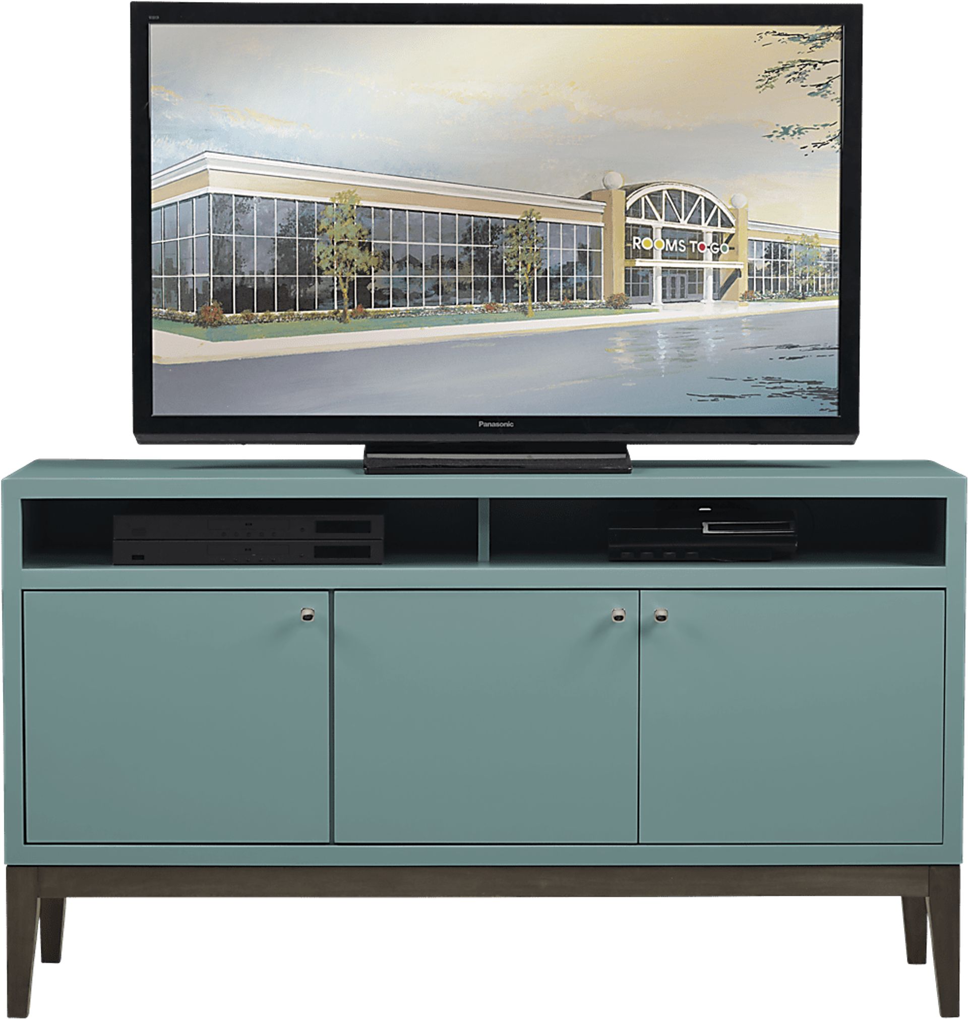 Skyler Spa Blue 60 in. Console - Image 1