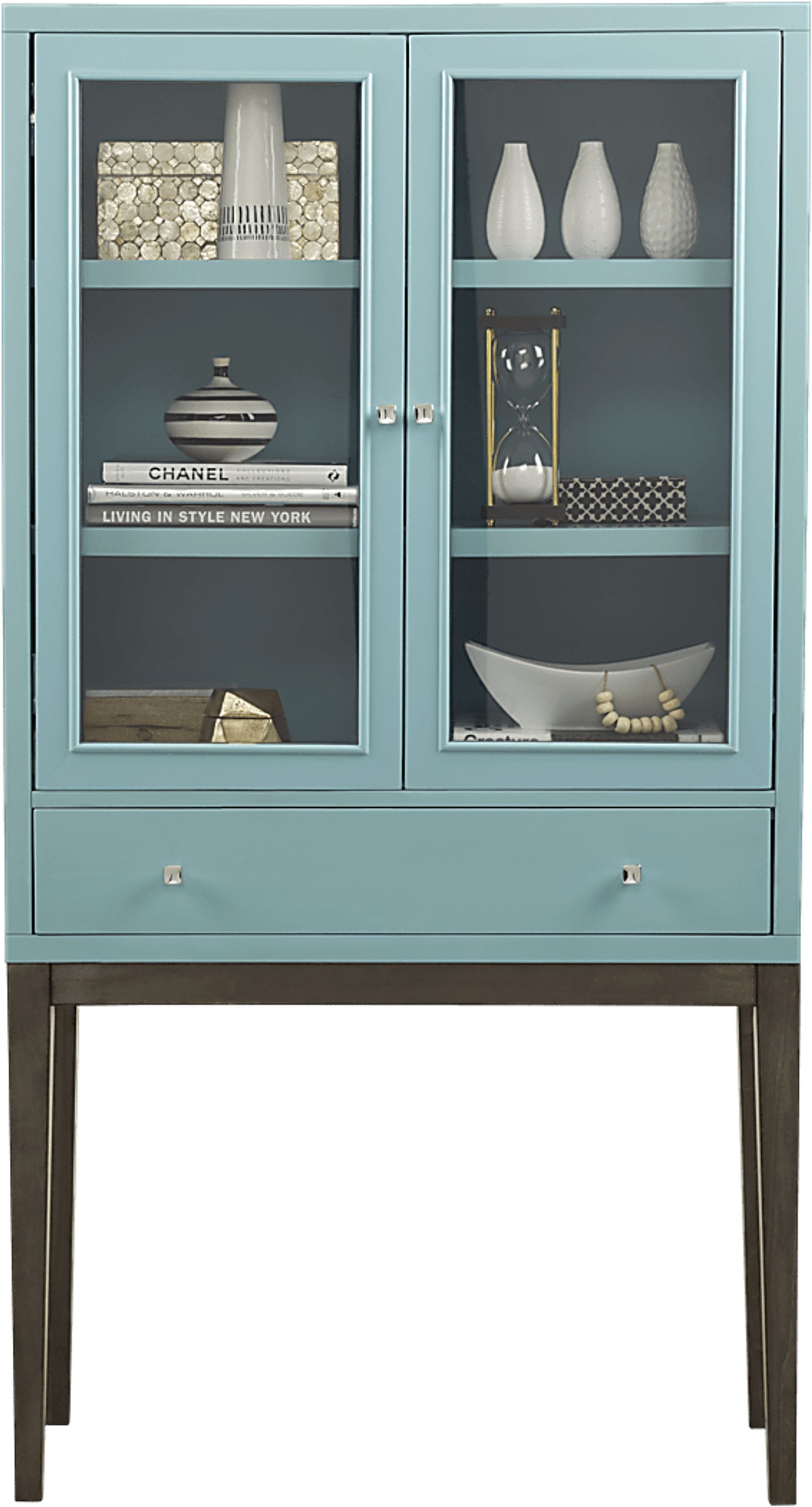 Skyler Spa Blue Display Cabinet - Image 2