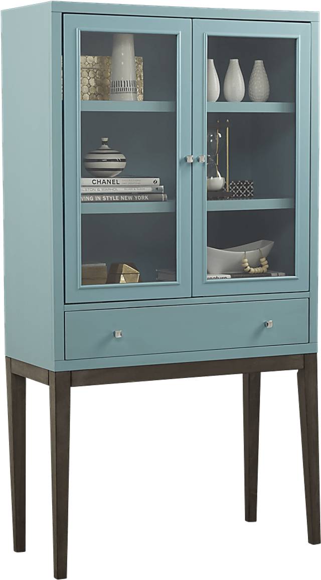 Skyler Spa Blue Display Cabinet - Thumbnail - Image 1