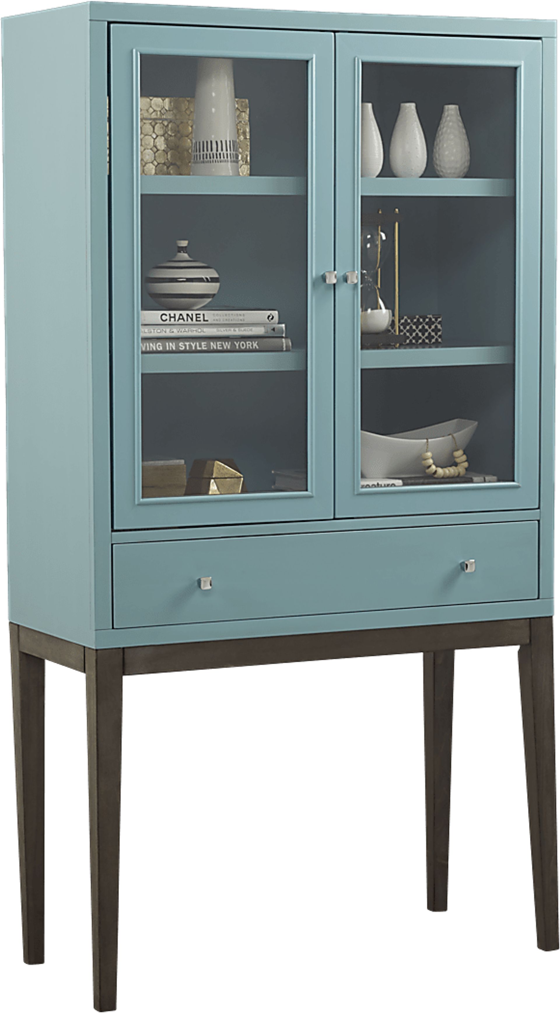 Skyler Spa Blue Display Cabinet - Image 1