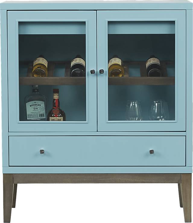 Skyler Spa Blue Wine Cabinet - Thumbnail - Image 2