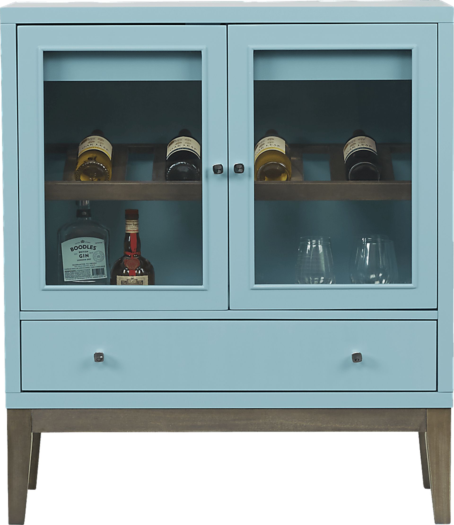 Skyler Spa Blue Wine Cabinet - Image 2