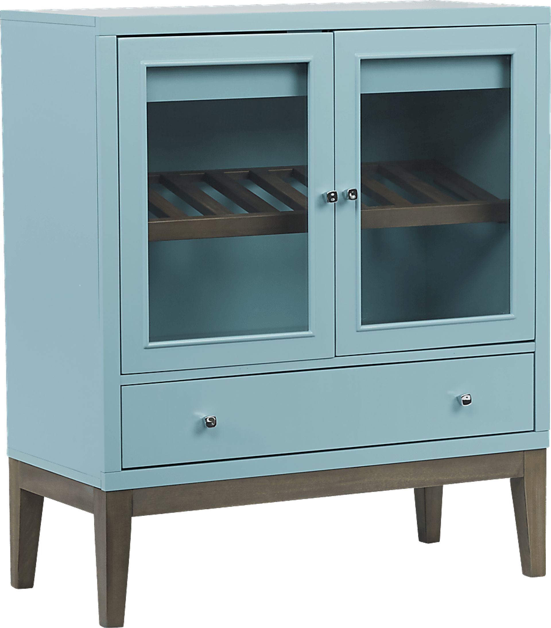 Skyler Spa Blue Wine Cabinet - Image 1