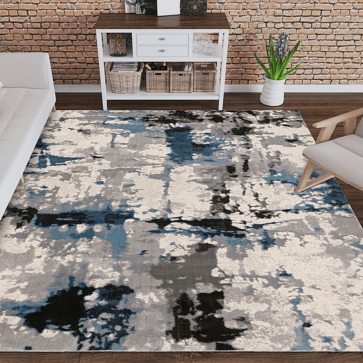 Skylie Blue Rug | Rooms to Go