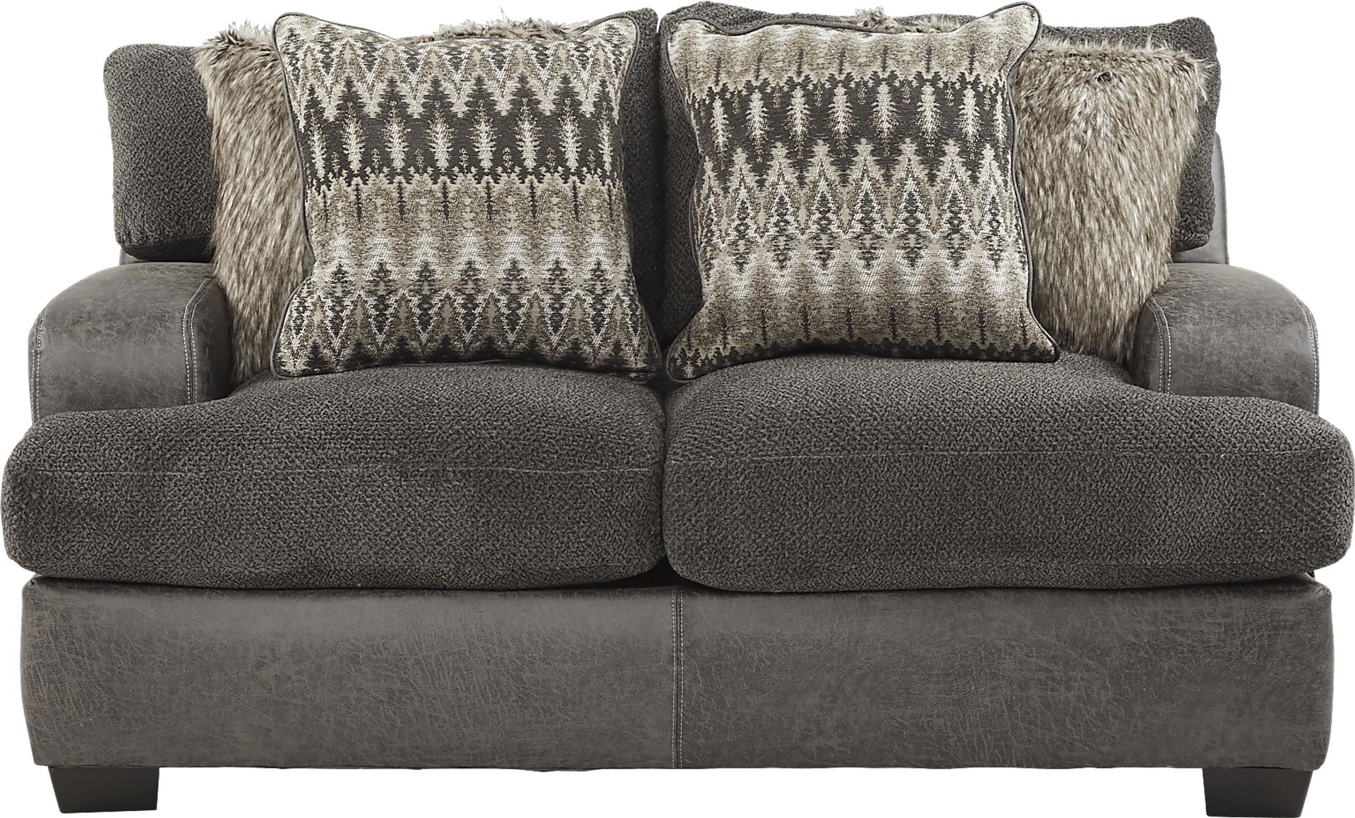 Skyline Drive Gray Loveseat - Image 1