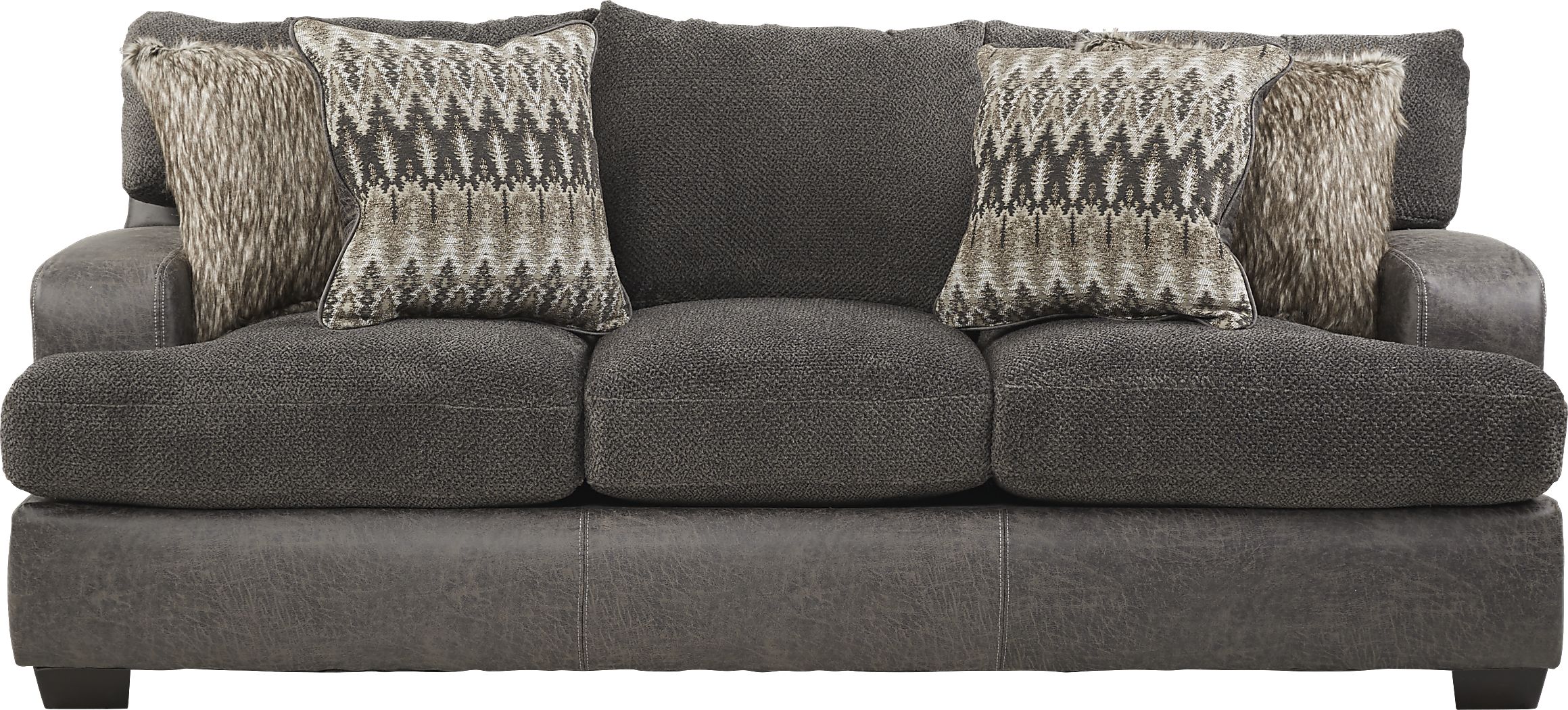 Skyline Drive Gray Textured Sofa | Rooms to Go
