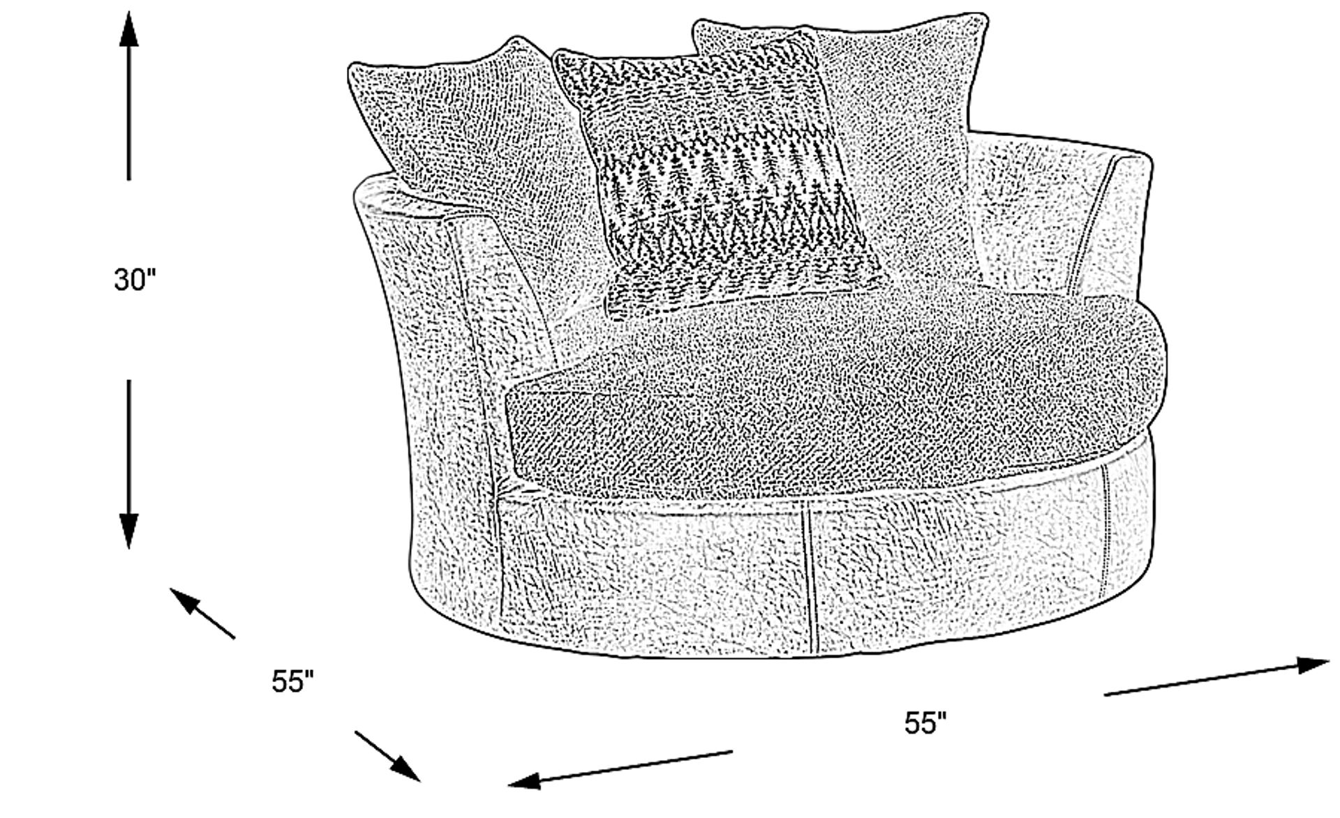 Dimension Image. Please refer to the Dimension Tab on this page for dimension details.