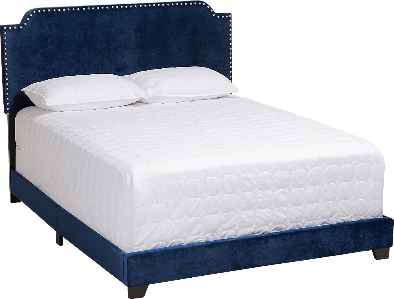 Skylyn Blue Colors Velvet Plush Queen Bed - Rooms To Go