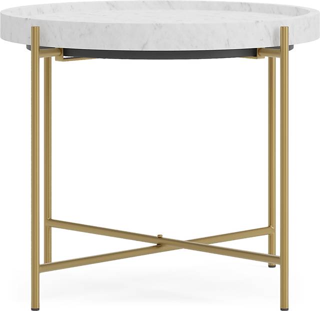 Slabtown White End Table - Thumbnail - Image 2