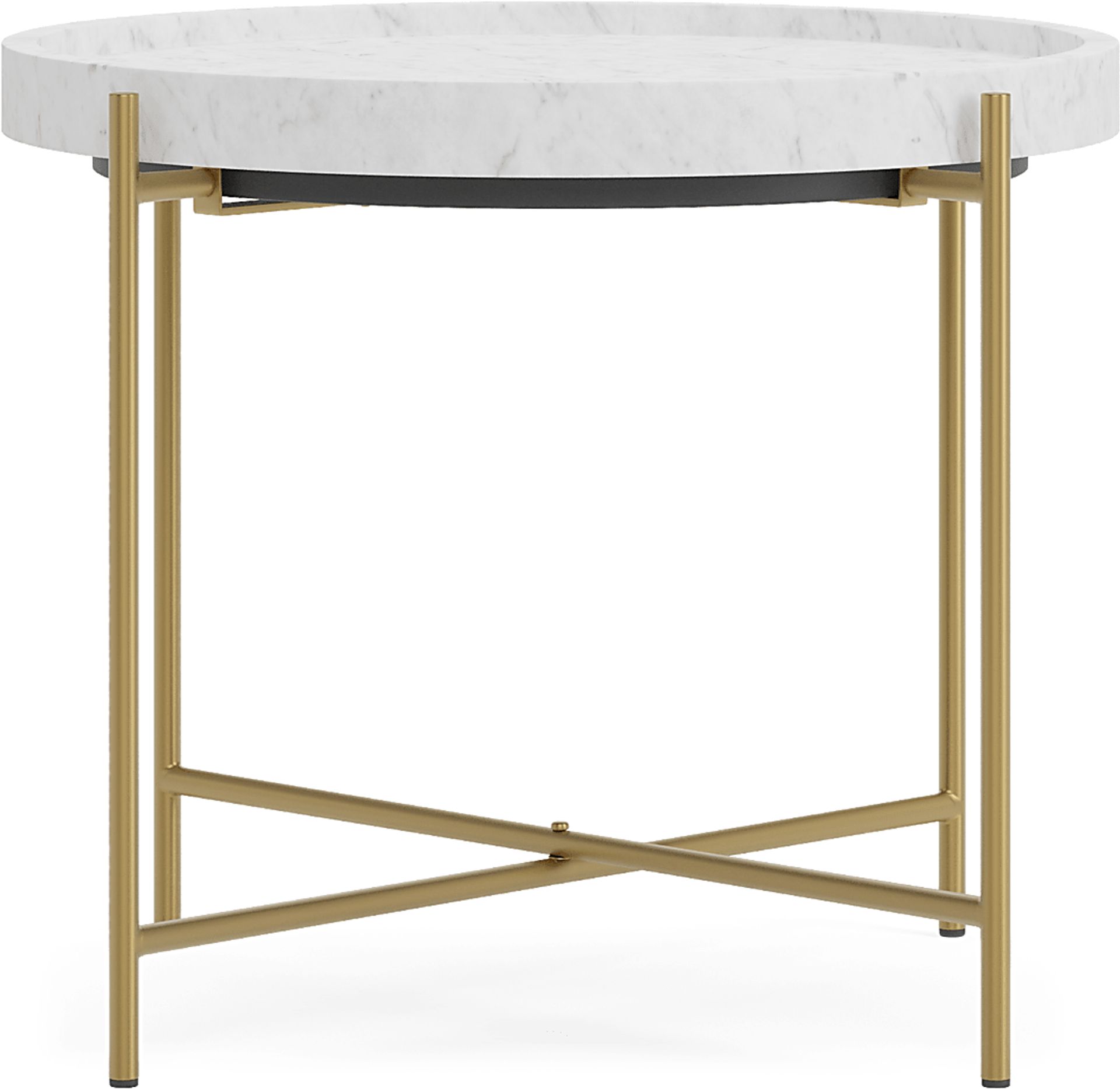Slabtown White End Table - Image 2