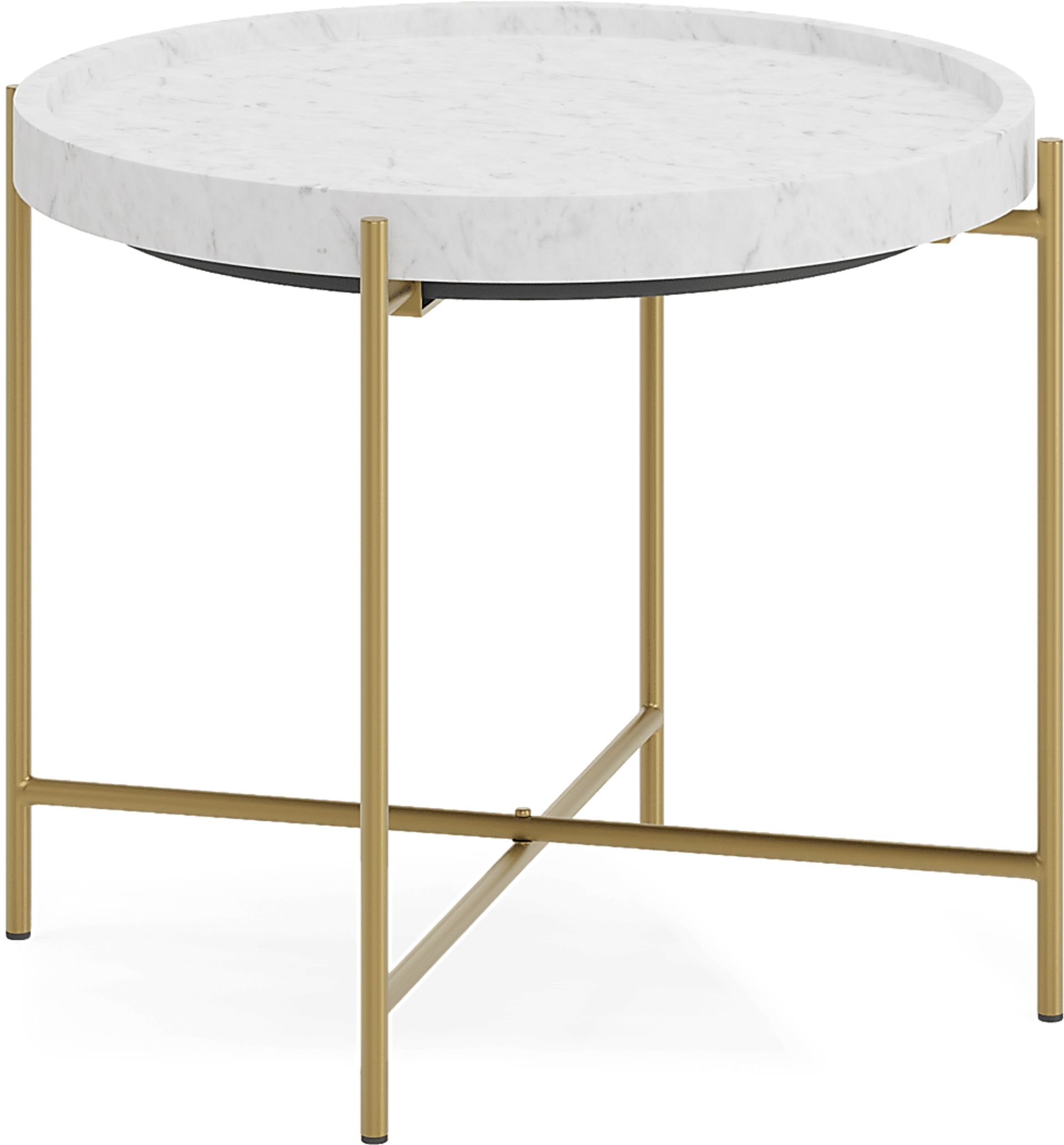 Slabtown White End Table - Image 1