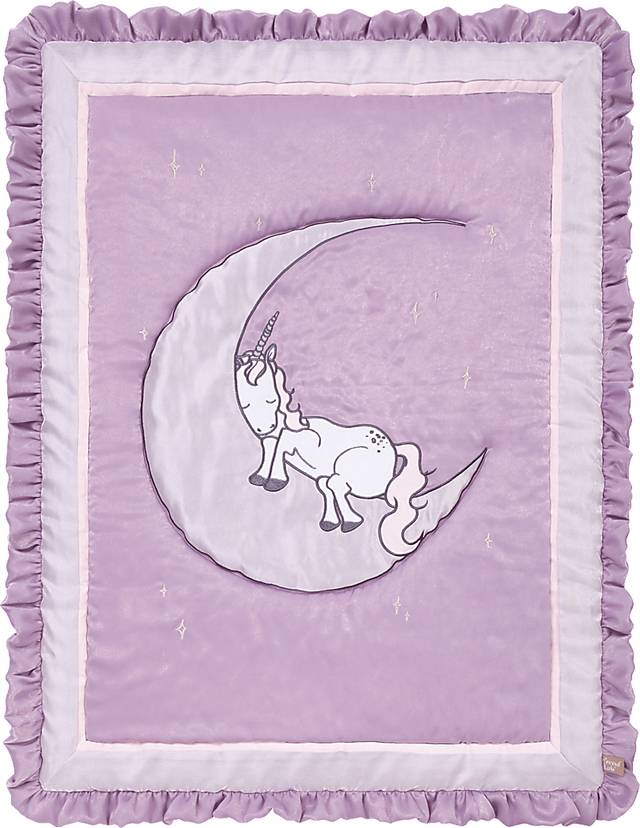 Sleepy Unicorn Lilac 3 Pc Baby Bedding Set - Thumbnail - Image 3