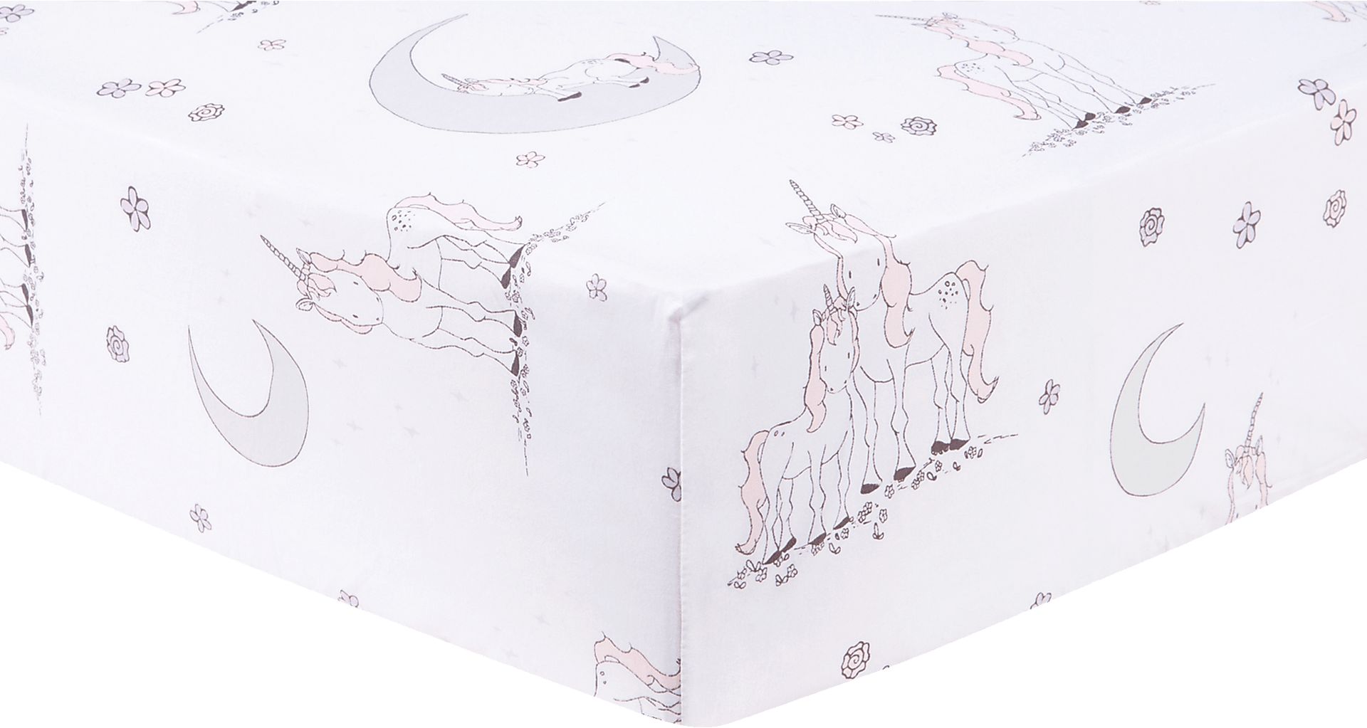 Sleepy Unicorn Lilac 3 Pc Baby Bedding Set - Image 4