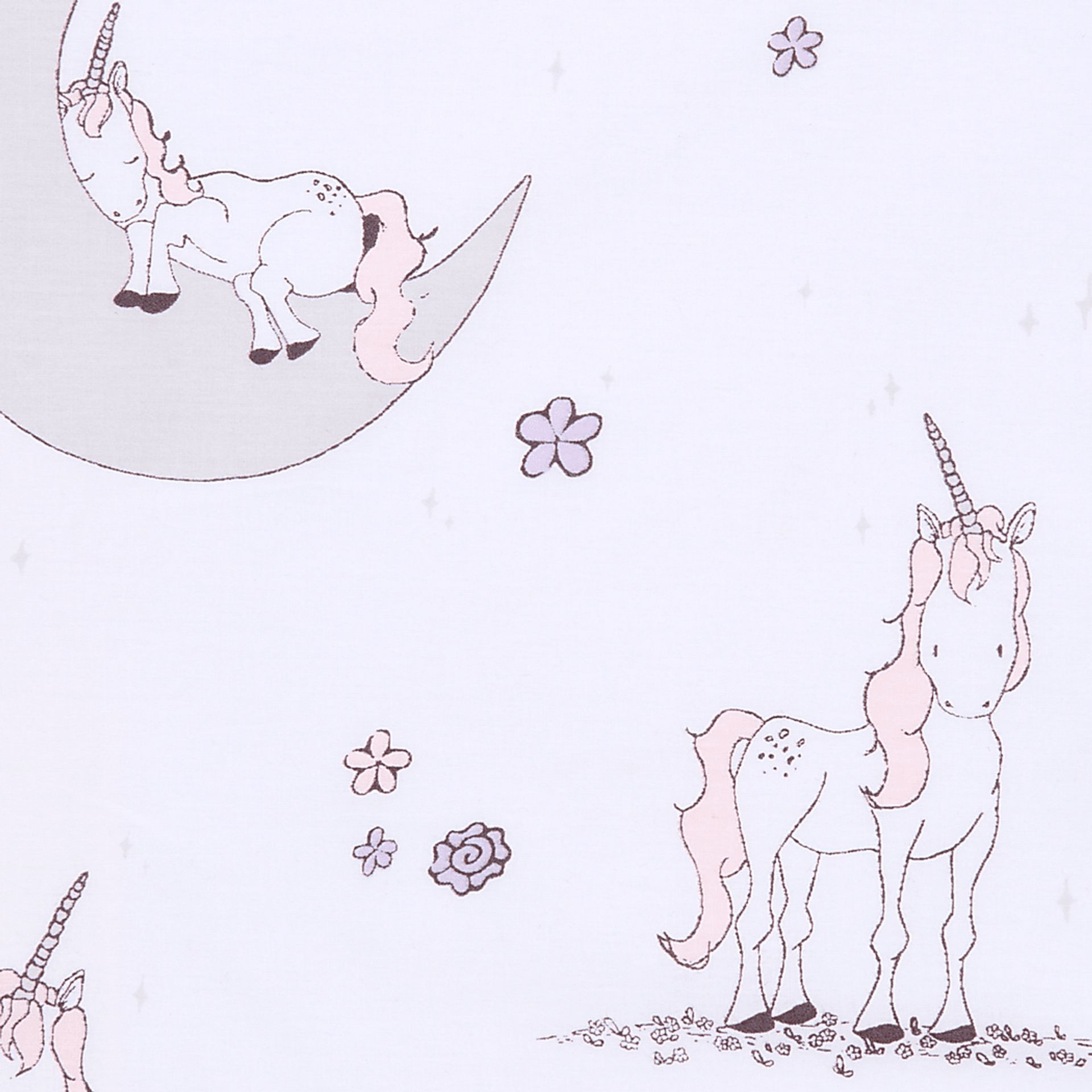 Sleepy Unicorn Lilac 3 Pc Baby Bedding Set - Image 5