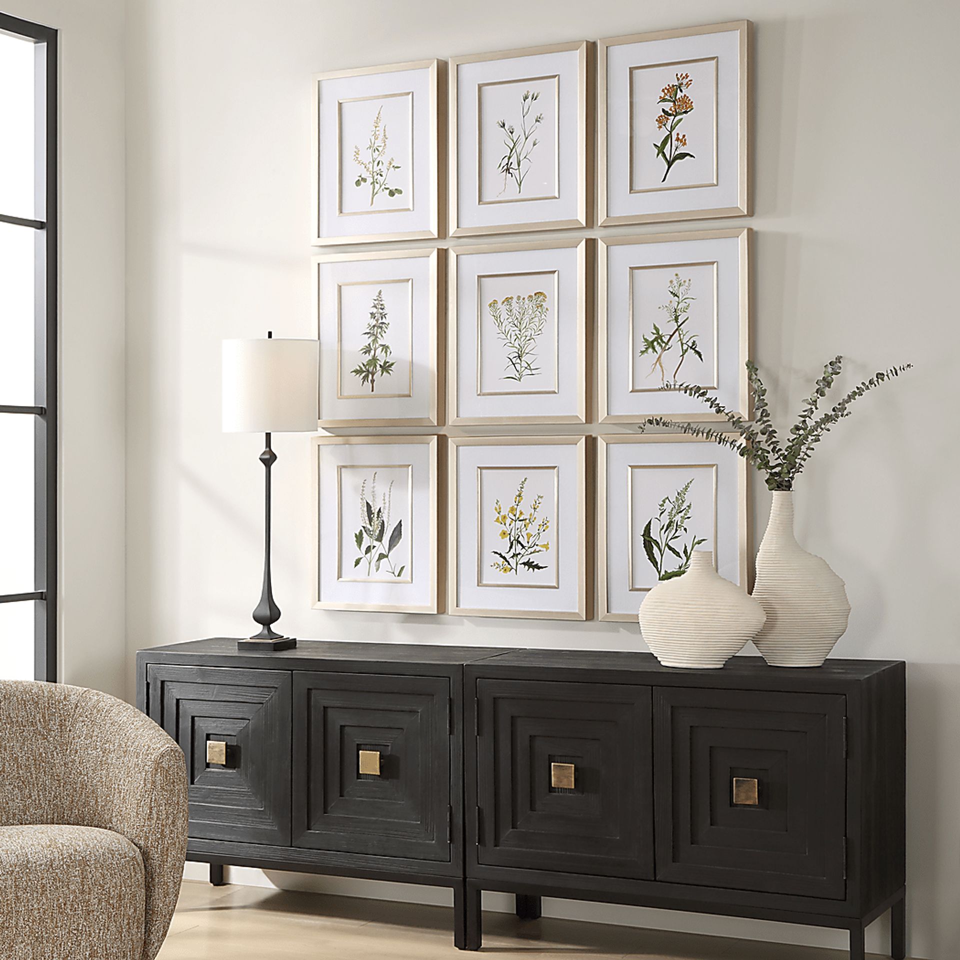 Sliux Champagne Wall Art, Set of 9 - Image 2