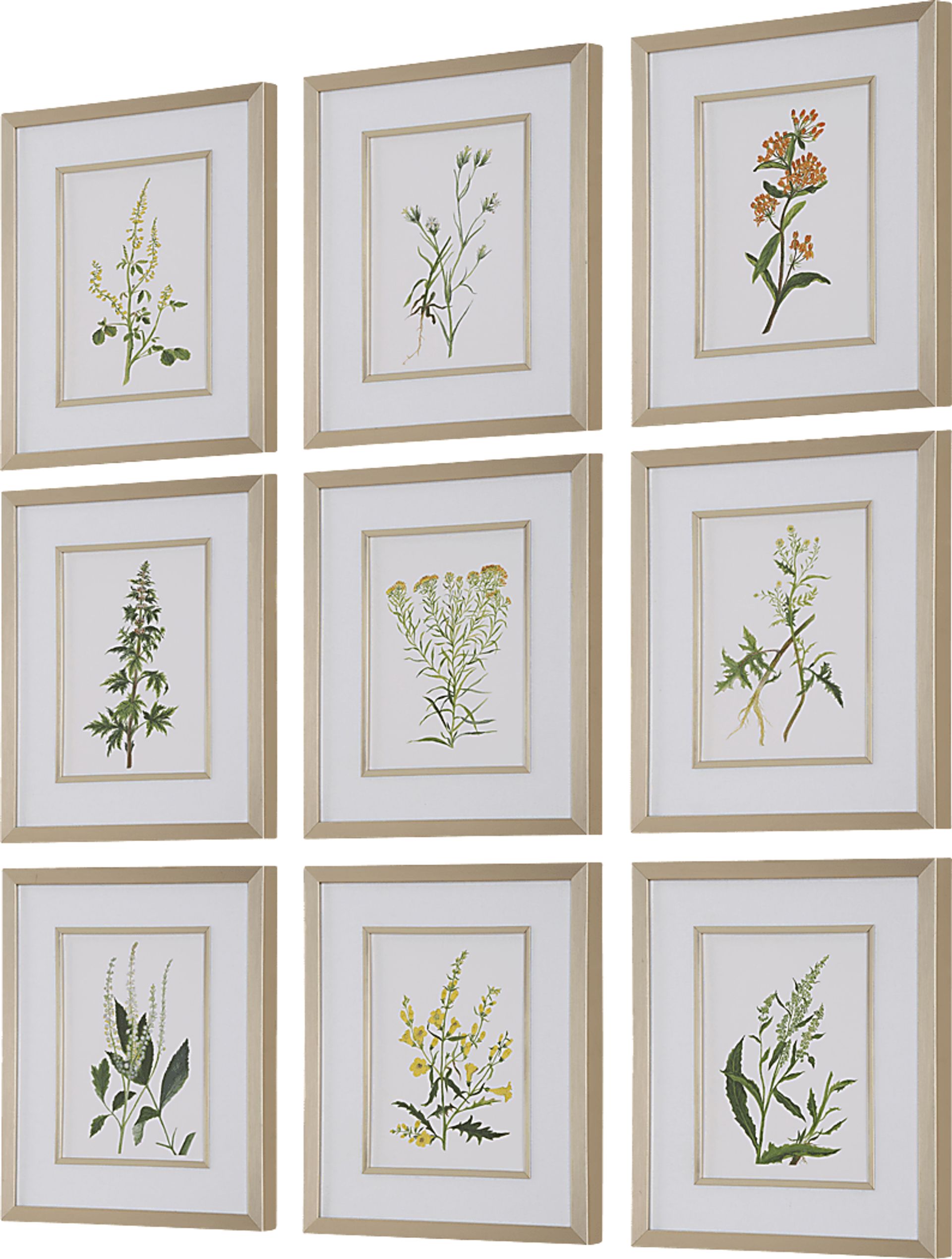 Sliux Champagne Wall Art, Set of 9 - Image 4
