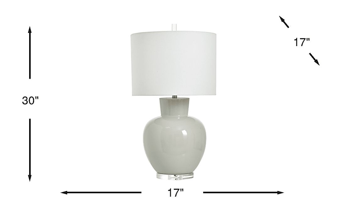 Slooth Edge Gray Table Lamp