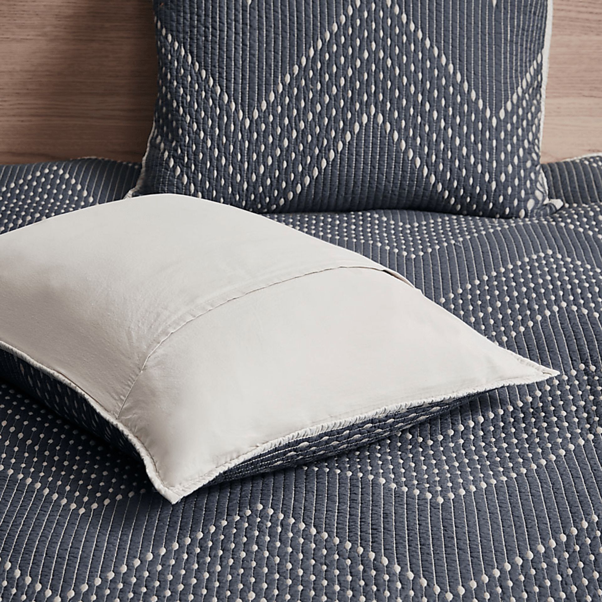Slothower Navy 3 Pc Full/Queen Coverlet Set - Image 7