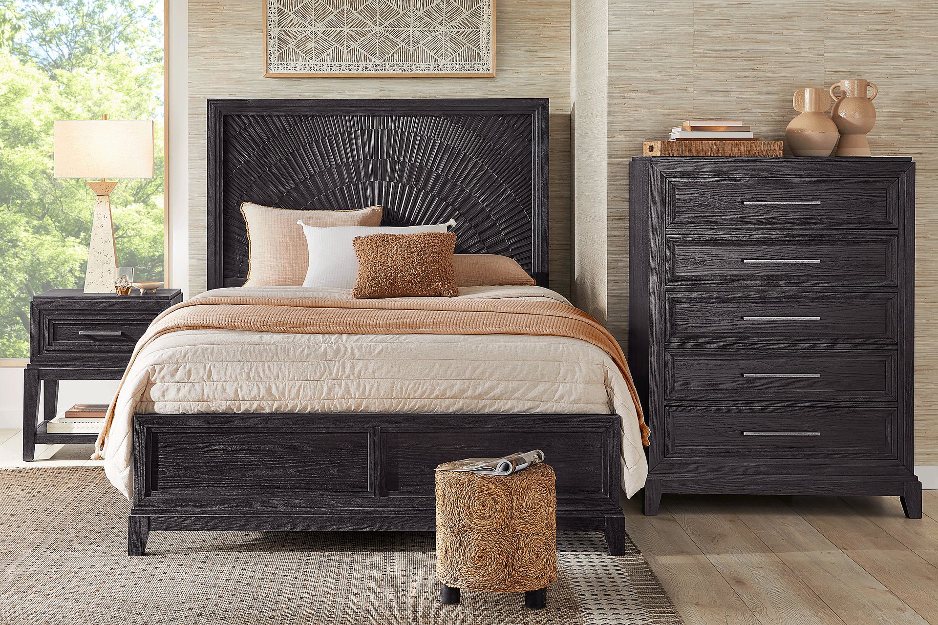 Sunside Way Black 3 Pc King Panel Bed - Image 2