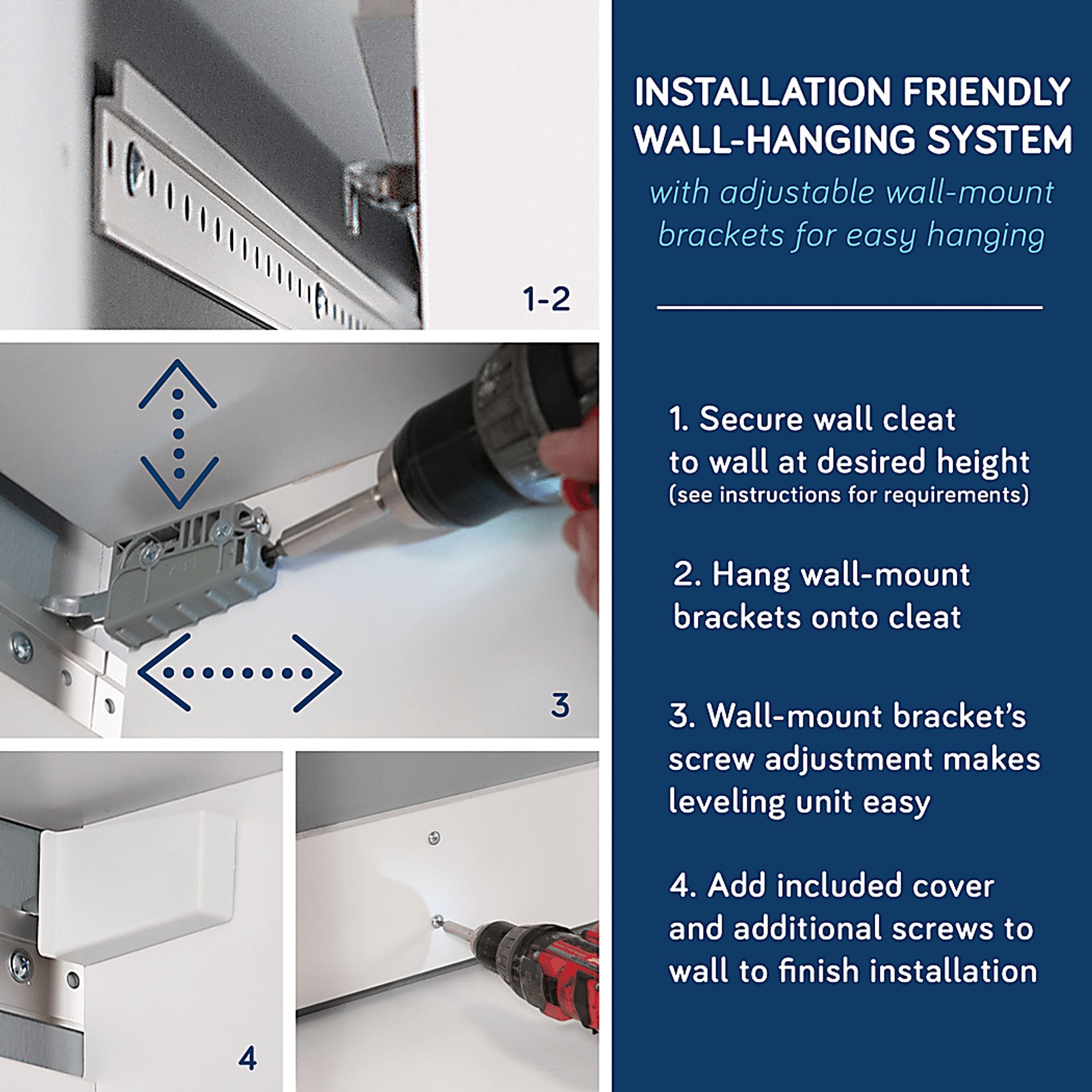 Smartwaven White and Brown Storage Cabinet - Image 4