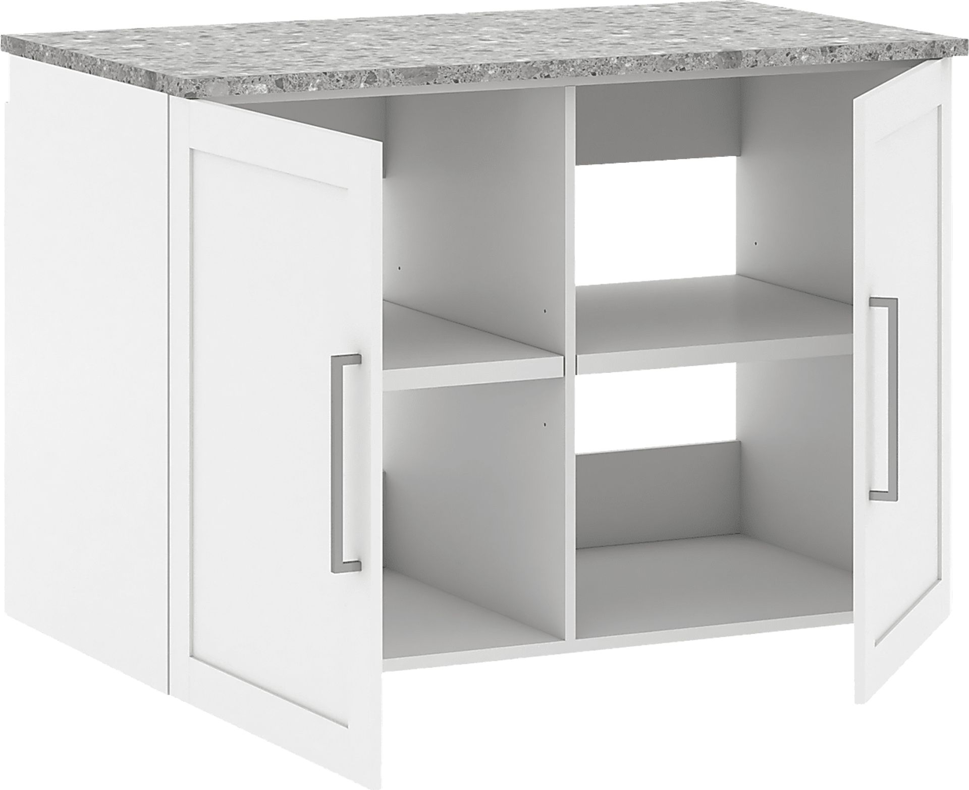 Smartwaven White and Gray Storage Cabinet - Image 4