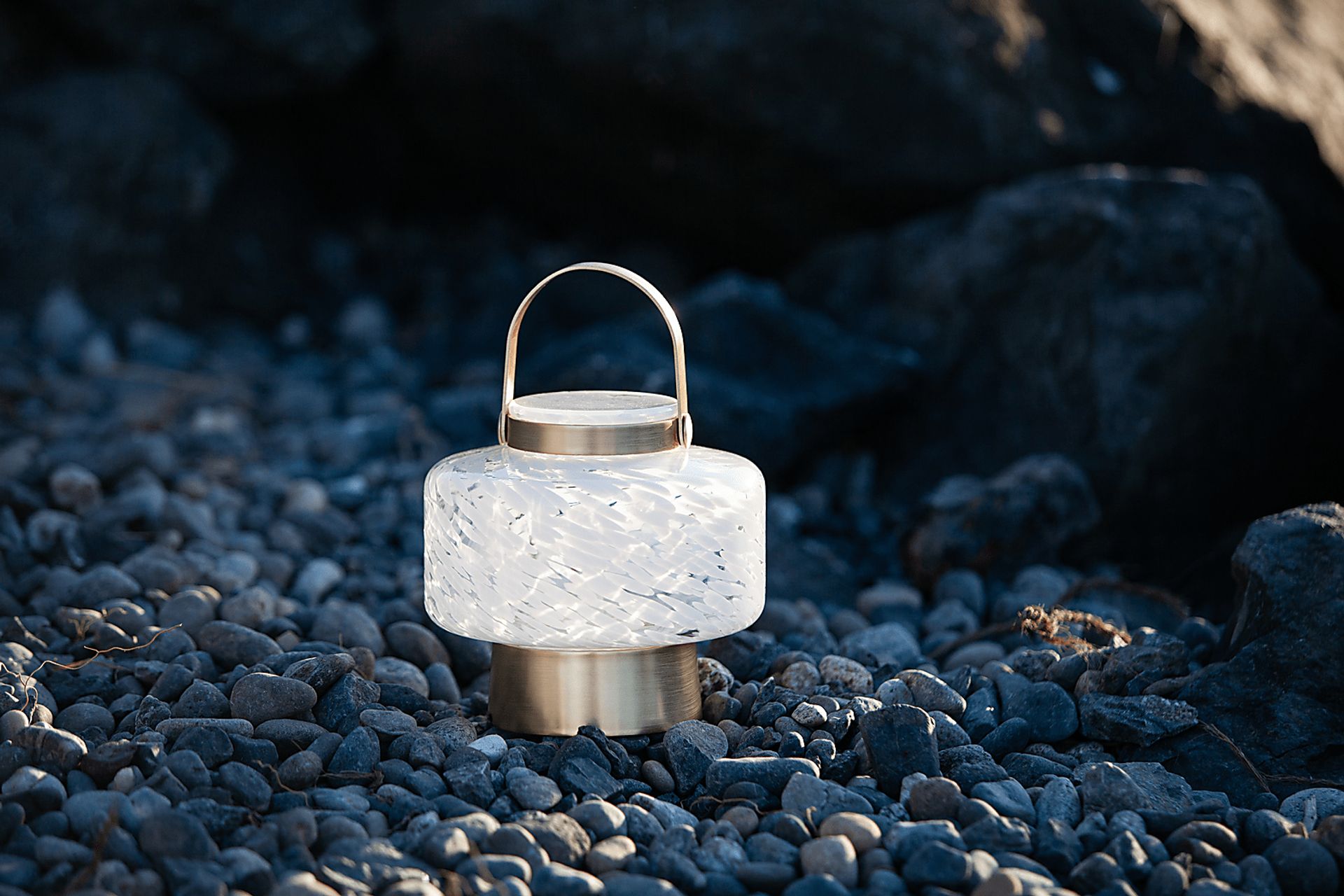 Smay Avenue Indoor/Outdoor White Rechargeable Lantern - Image 2