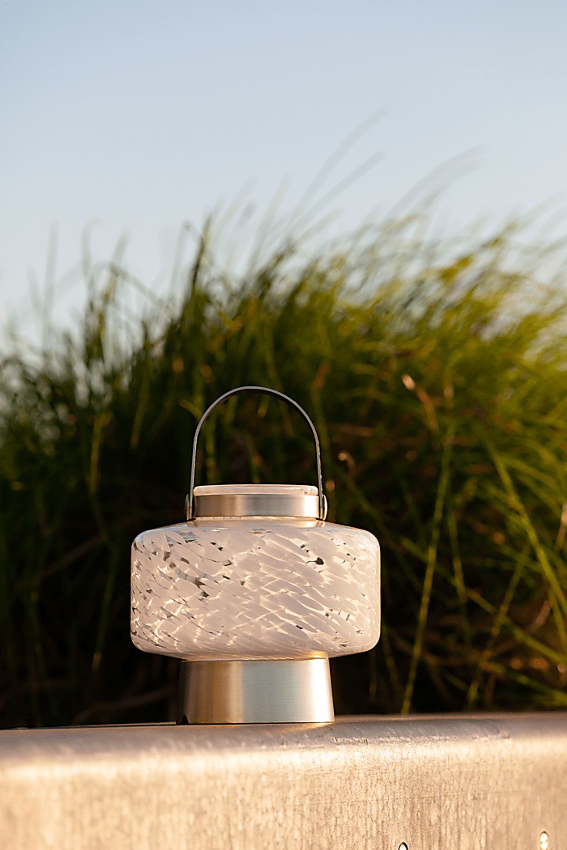 Smay Avenue Indoor/Outdoor White Rechargeable Lantern - Image 3