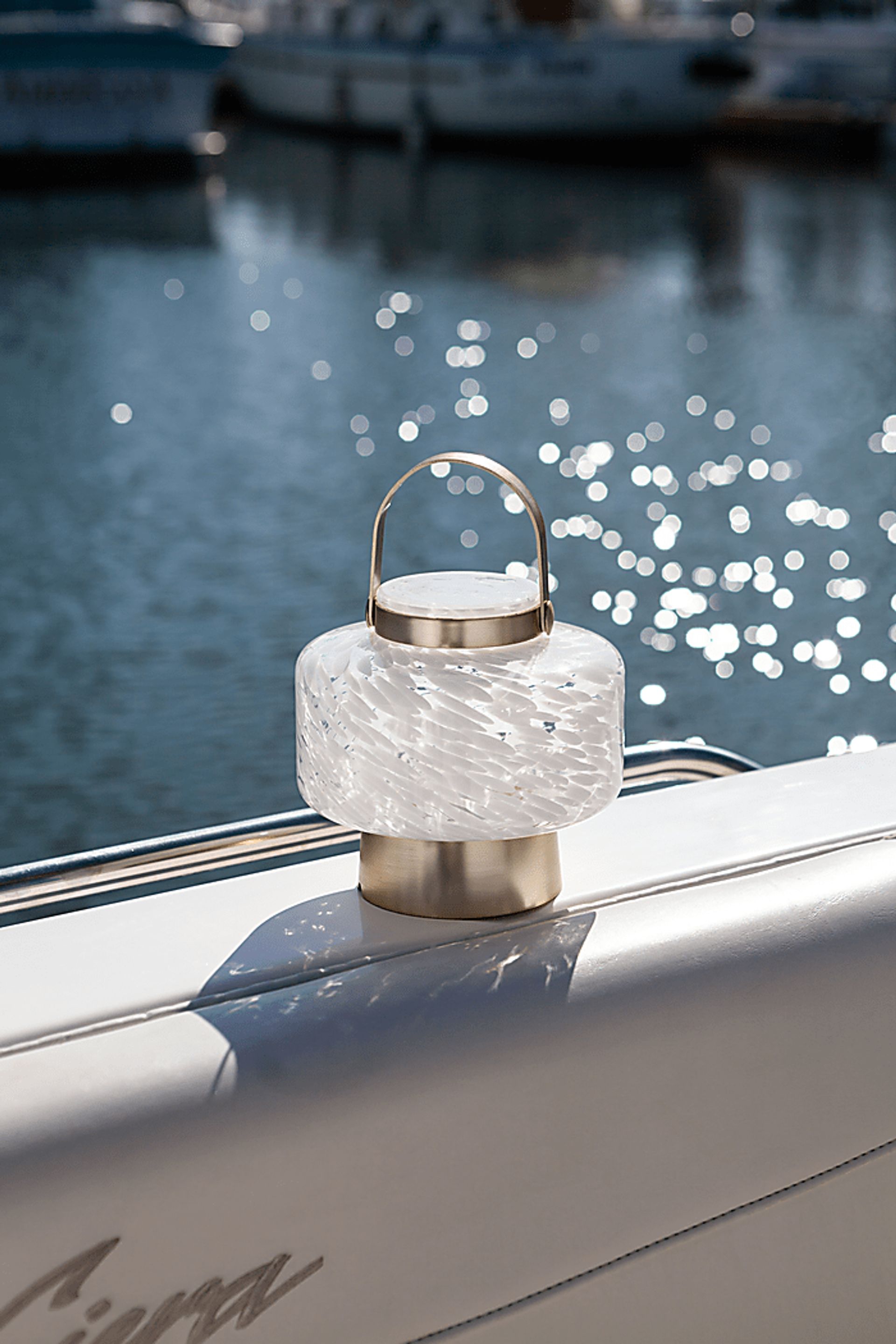 Smay Avenue Indoor/Outdoor White Rechargeable Lantern - Image 6