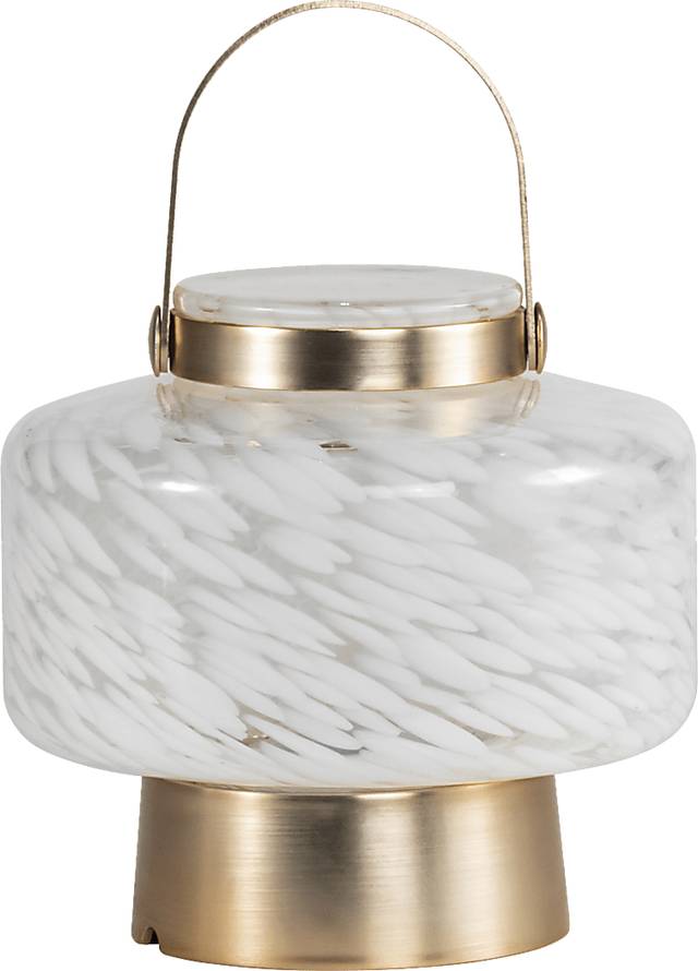 Smay Avenue Indoor/Outdoor White Rechargeable Lantern - Thumbnail - Image 1