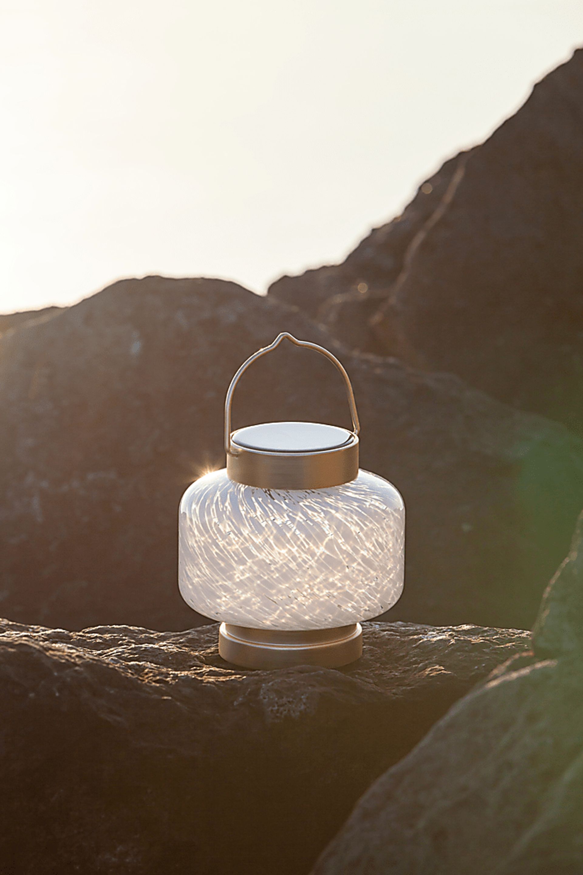 Smay Avenue Outdoor White Solar Lantern - Image 4