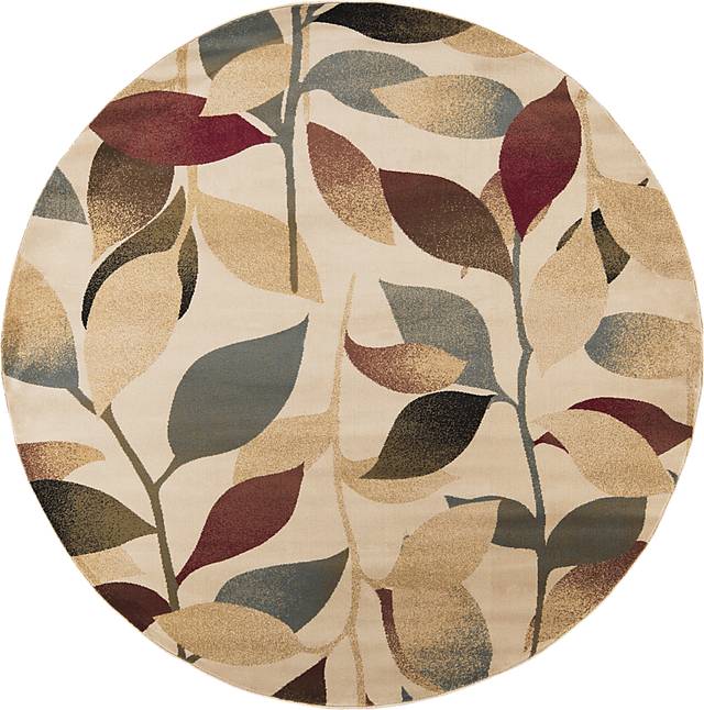 Smilax II Red 7'10 Round Rug - Thumbnail - Image 1