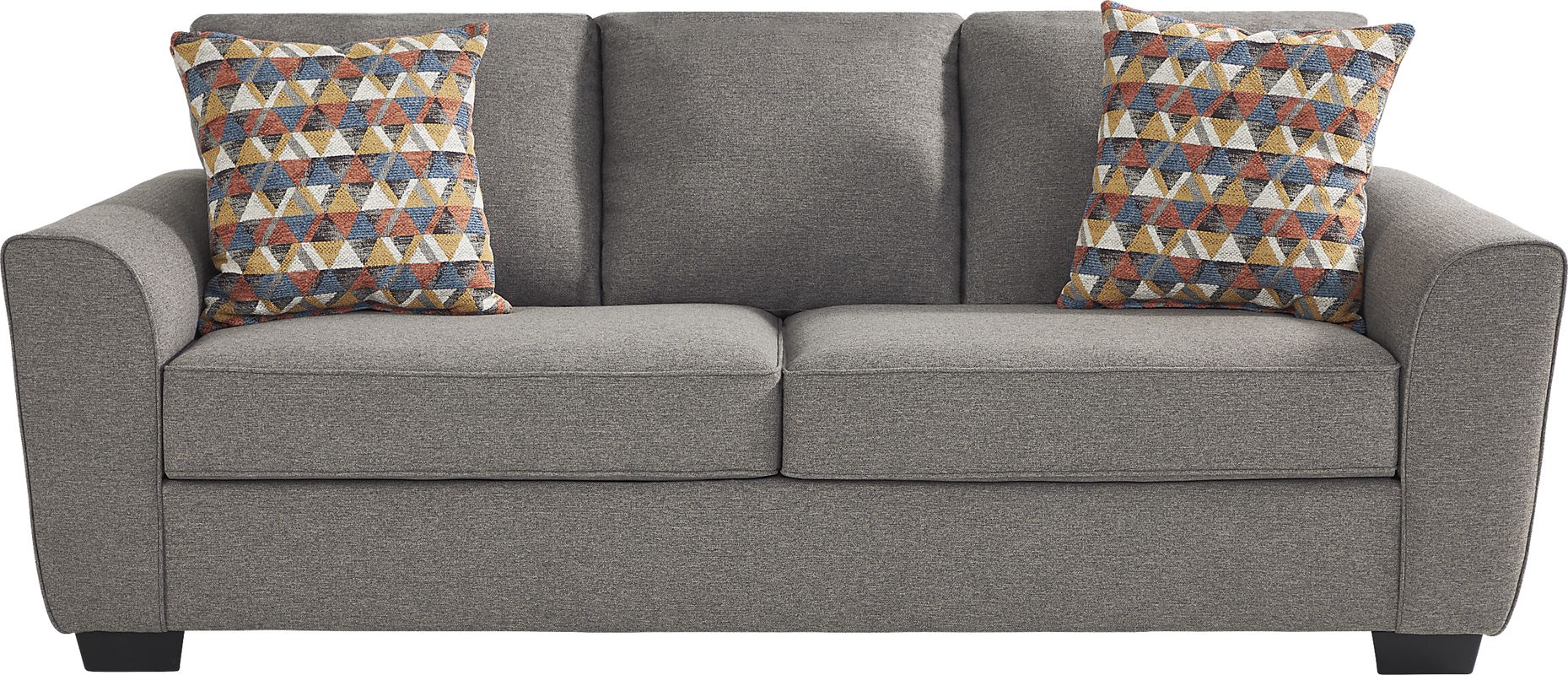 Smithfield 2 Pc Gray Polyester Fabric Living Room Set With Sofa ...