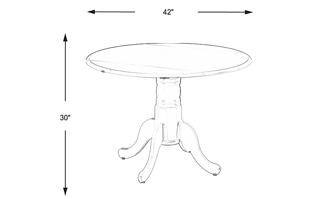 Smithtown White Round Dining Table
