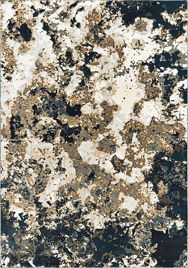 Smokey Lava Navy 5'3 x 7'6 Rug - Thumbnail - Image 1