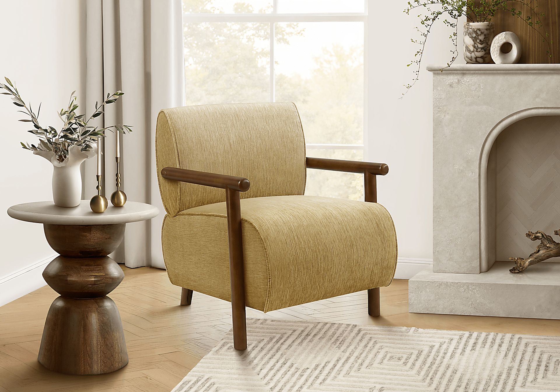 Sngoro Yellow Accent Chair - Image 2