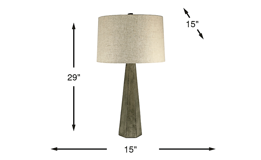 Sniffen View Gray Lamp