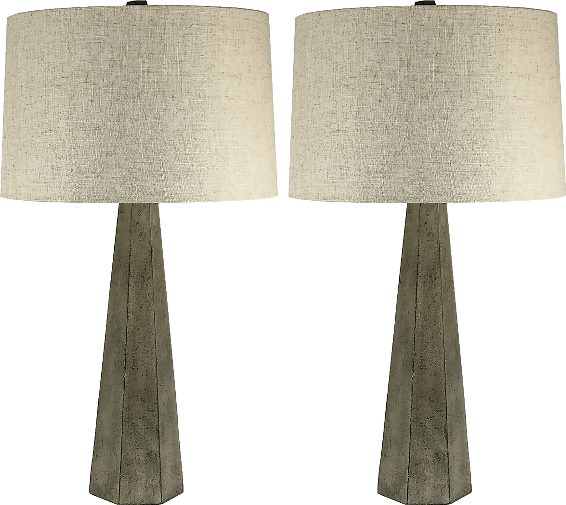 Sniffen View Gray Table Lamps, Set of 2 - Image 1