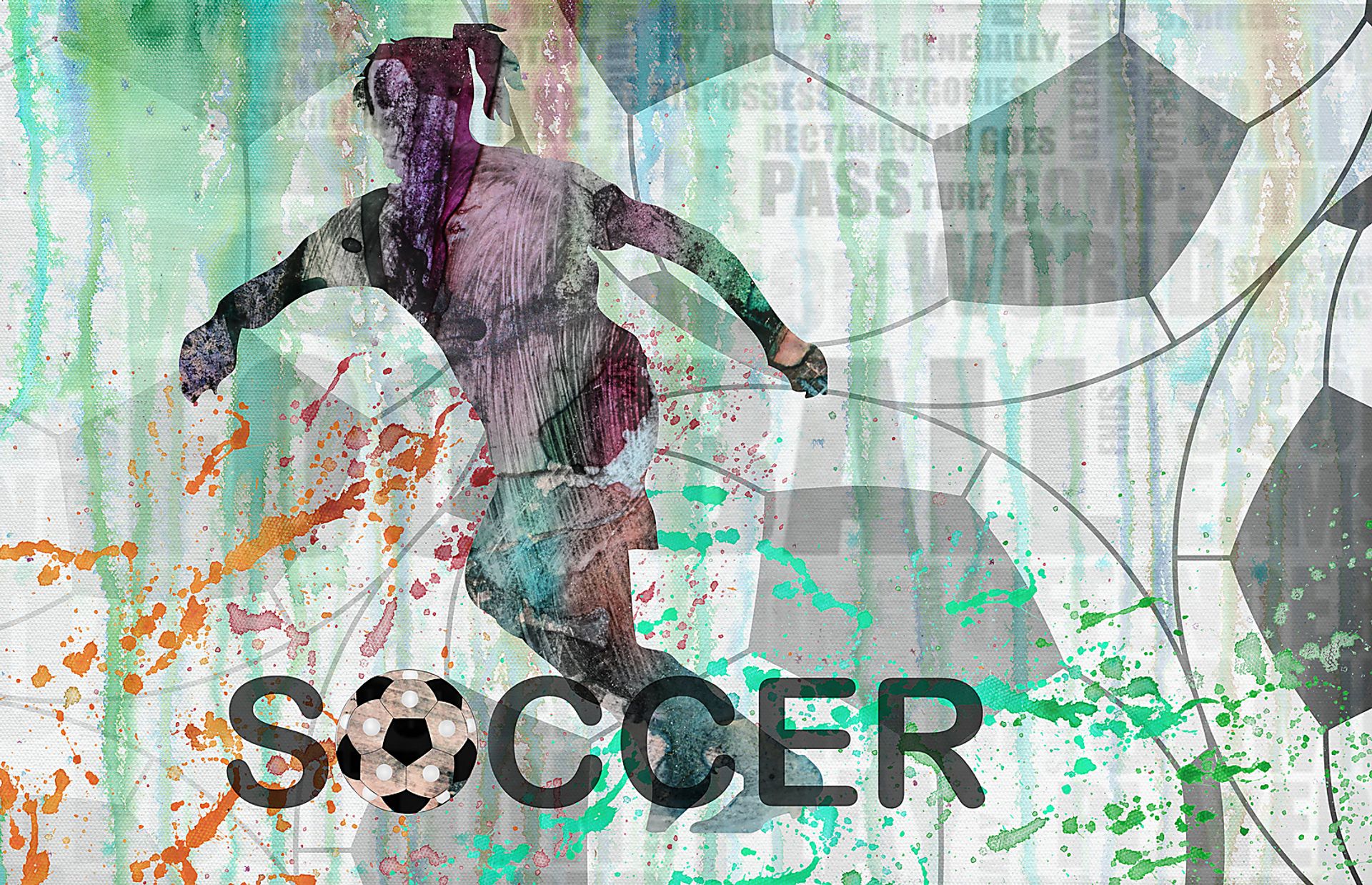 Soccer Fan Green Artwork - Image 1