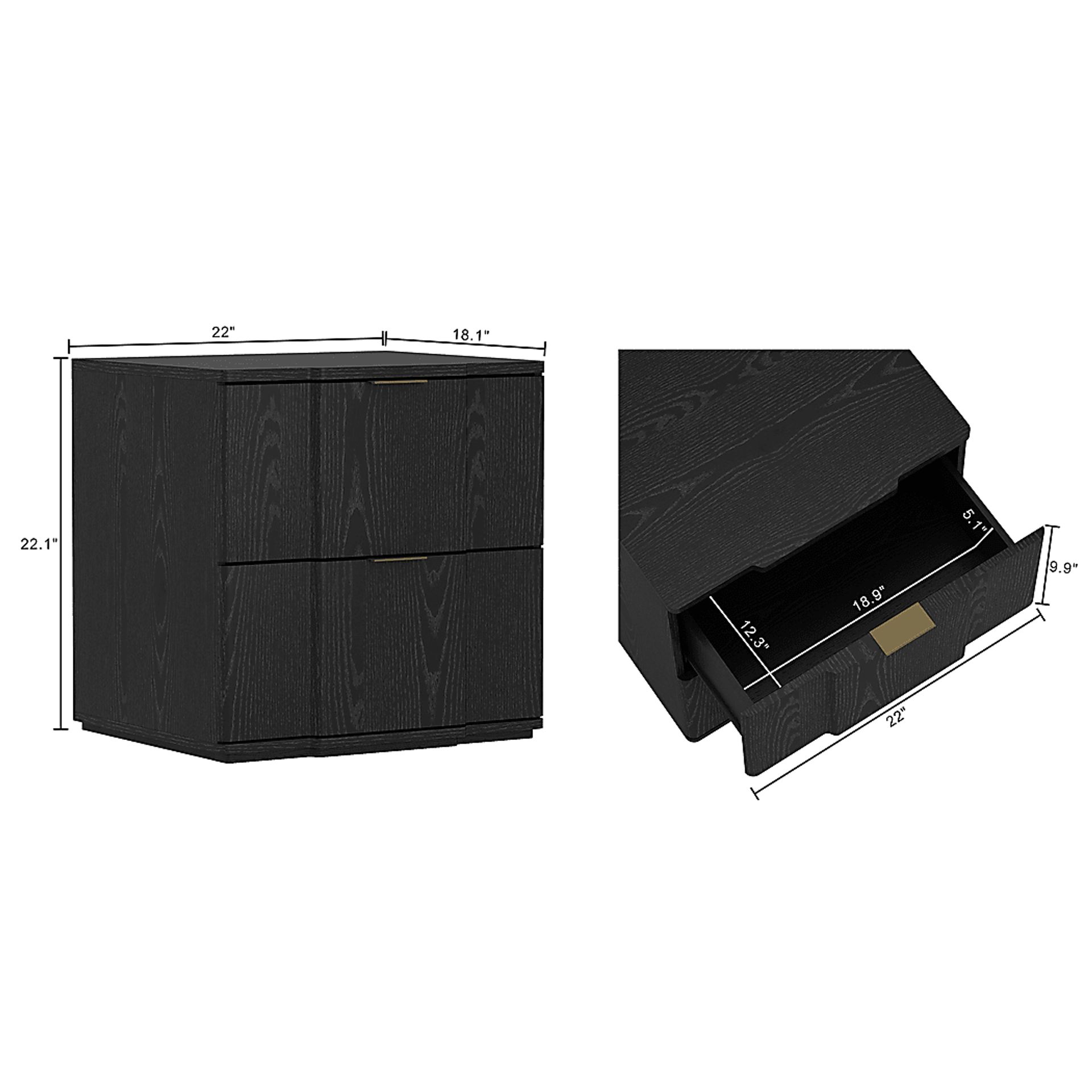 Socia I Black/Gold Nightstand - Image 6
