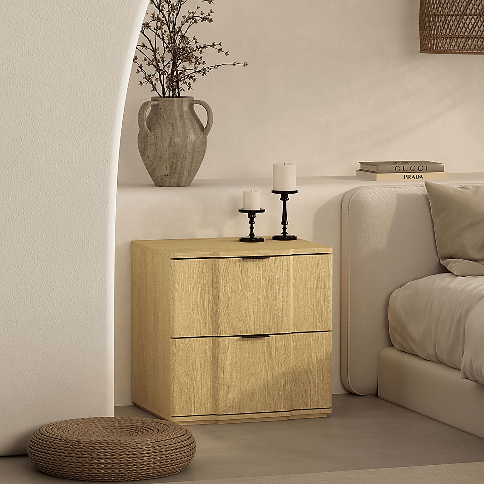 Socia I Natural/Black Nightstand - Image 2