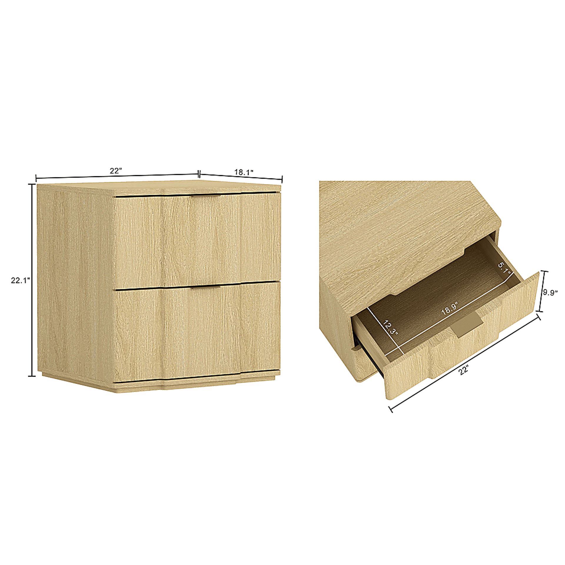 Socia I Natural/Gold Nightstand - Image 6