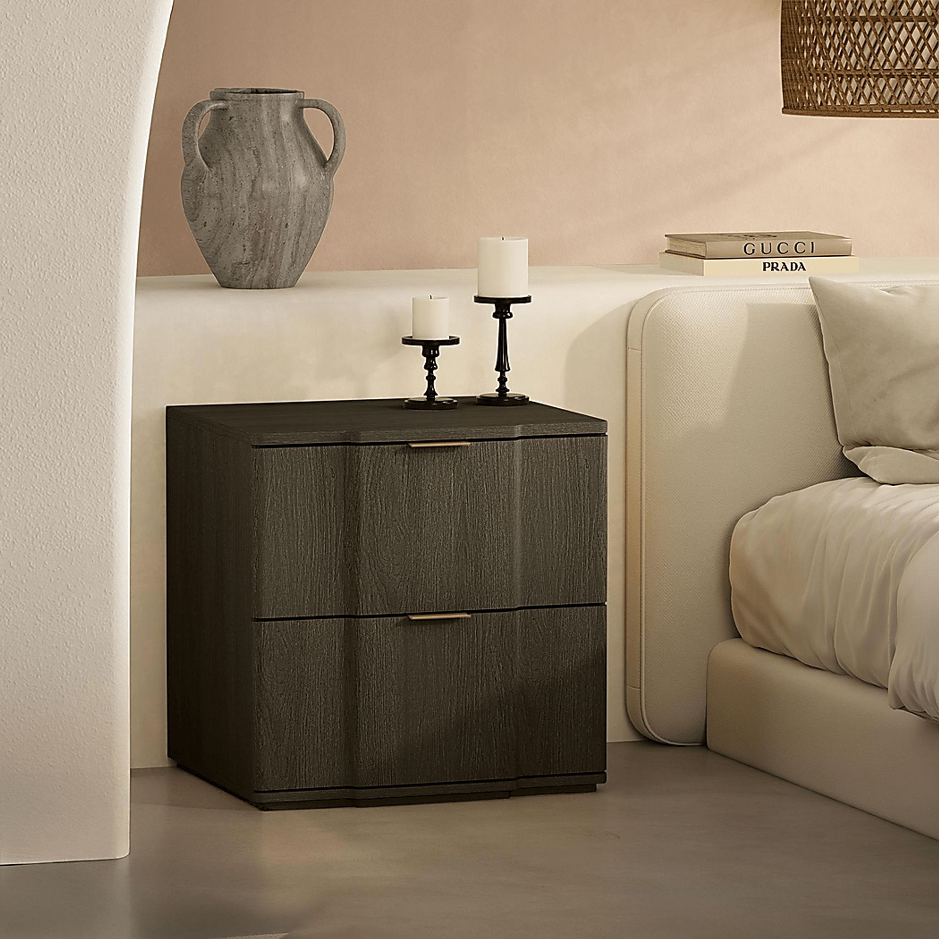 Socia I Walnut/Gold Nightstand - Image 2